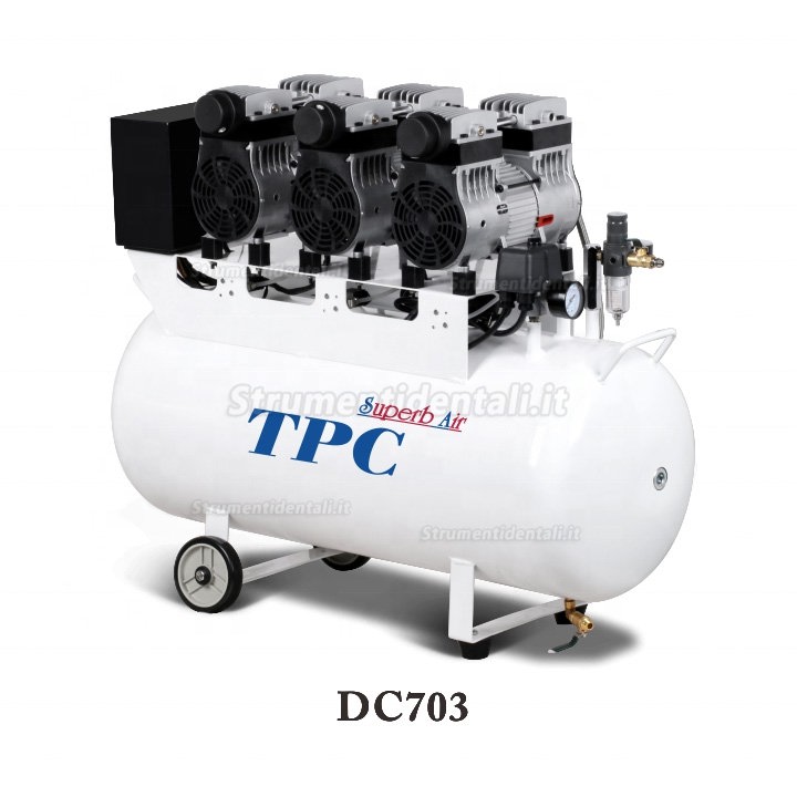 TPC DC701/702/703/704 compressore senza olio odontoiatrico 32-120L